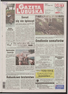 Gazeta Lubuska R. XLVI [właśc. XLVII], nr 142 (19 czerwca 1998). - Wyd 1