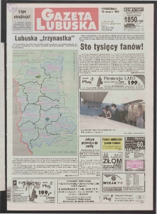 Gazeta Lubuska R. XLVI [właśc. XLVII], nr 186 (10 sierpnia 1998). - Wyd 1