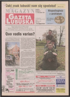 Gazeta Lubuska : magazyn R. XLVII, nr 262 (7/8 listopada 1998). - Wyd 1