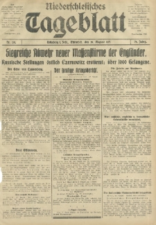 Niederschlesisches Tageblatt, no 201 (Mittwoch, den 29. August 1917)