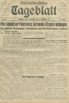Niederschlesisches Tageblatt, no 216 (Sonnabend, den 15. September 1917)