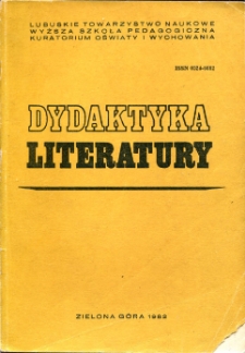 Dydaktyka Literatury, t. 5 - spis treści