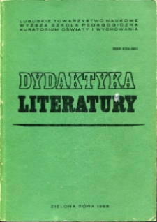 Dydaktyka Literatury, t. 7 - spis treści
