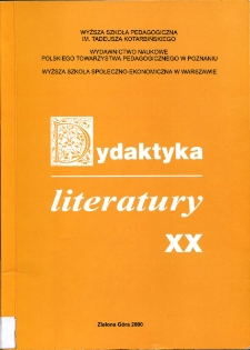 Dydaktyka Literatury, t. 20 - spis treści