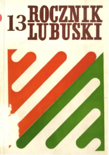 Rocznik Lubuski (t. 13) - spis treści