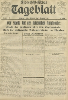 Niederschlesisches Tageblatt, no 261 (Mittwoch, den 7. November 1917)