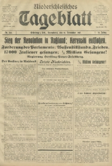 Niederschlesisches Tageblatt, no 264 (Sonnabend, den 10. November 1917)