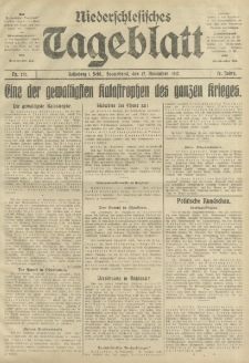 Niederschlesisches Tageblatt, no 270 (Sonnabend, den 17. November 1917)
