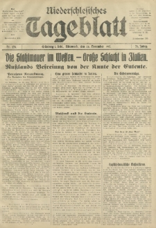 Niederschlesisches Tageblatt, no 278 (Mittwoch, den 28. November 1917)