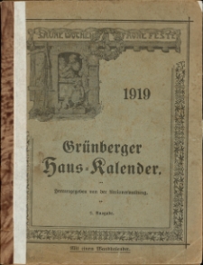 Grünberger Hauskalender 1919