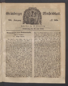 Grünberger Wochenblatt, No. 55. (11. Juli 1850)