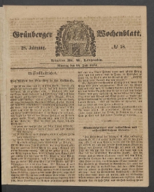 Grünberger Wochenblatt, No. 58. (19. Juli 1852)