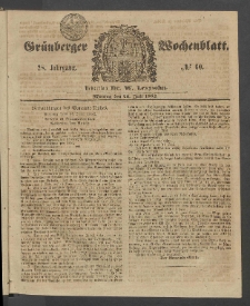 Grünberger Wochenblatt, No. 60. (26. Juli 1852)