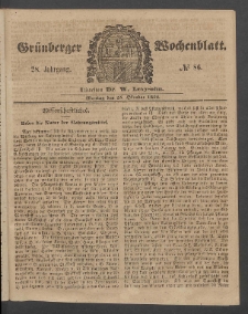 Grünberger Wochenblatt, No. 86. (25. Oktober 1852)