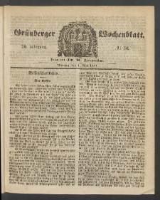 Grünberger Wochenblatt, No. 34. (1. Mai 1854)