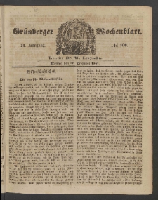 Grünberger Wochenblatt, No. 100. (17. Dezember 1854)