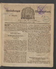 Grünberger Wochenblatt, No. 1. (1. Januar 1855)