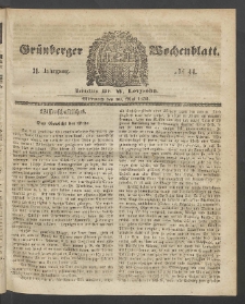 Gr&uuml;nberger Wochenblatt, No. 44. (30. Mai 1855)