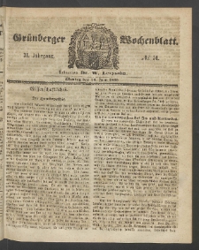 Grünberger Wochenblatt, No. 51. (25. Juni 1855)