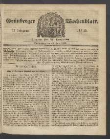 Grünberger Wochenblatt, No. 52. (28. Juni 1855)