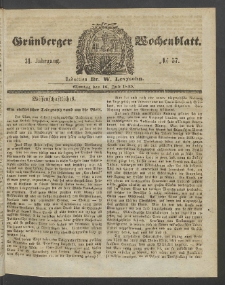 Grünberger Wochenblatt, No. 57. (16. Juli 1855)