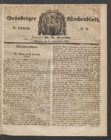 Grünberger Wochenblatt, No. 71. (3. September 1855)