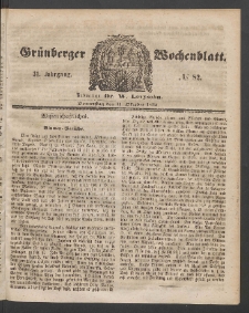 Grünberger Wochenblatt, No. 82. (11. Oktober 1855)