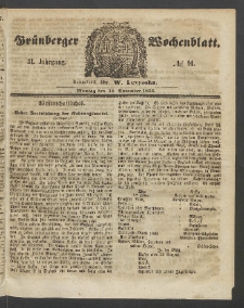 Grünberger Wochenblatt, No. 91. (12. November 1855)