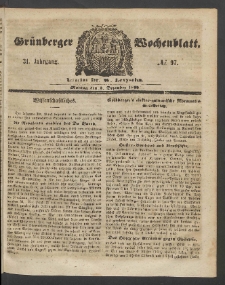 Grünberger Wochenblatt, No. 97. (3. Dezember 1855)