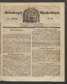 Grünberger Wochenblatt, No. 98. (6. Dezember 1855)