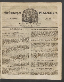 Grünberger Wochenblatt, No. 99. (10. Dezember 1855)