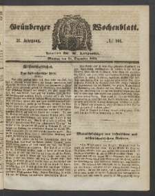 Grünberger Wochenblatt, No. 101. (17. Dezember 1855)