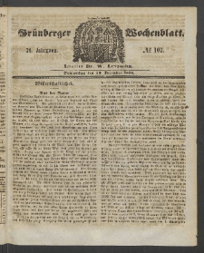 Grünberger Wochenblatt, No. 102. (20. Dezember 1855)