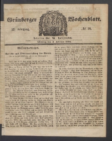 Grünberger Wochenblatt, No. 10. (4. Februar 1856)