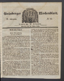 Grünberger Wochenblatt, No. 24. (24. März 1856)