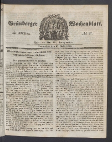 Grünberger Wochenblatt, No. 57. (17. Juli 1856)