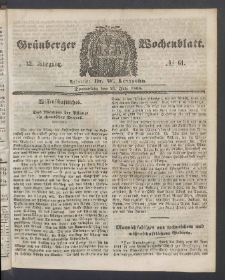 Grünberger Wochenblatt, No. 61. (31. Juli 1856)