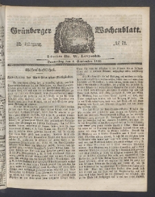 Grünberger Wochenblatt, No. 71. (4. September 1856)