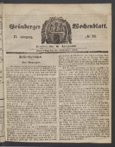 Grünberger Wochenblatt, No. 93. (20. November 1856)
