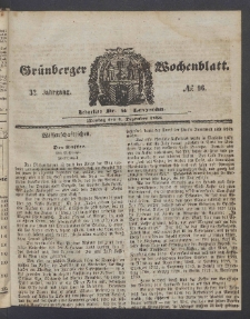 Grünberger Wochenblatt, No. 96. (1. Dezember 1856)