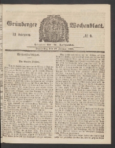 Grünberger Wochenblatt, No. 9. (29. Januar 1857)
