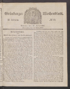 Grünberger Wochenblatt, No. 25. (26. März 1857)