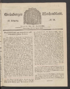 Grünberger Wochenblatt, No. 29. (9. April 1857)