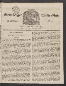Grünberger Wochenblatt, No. 59. (23. Juli 1857)