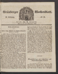 Grünberger Wochenblatt, No. 96. (30. November 1857)