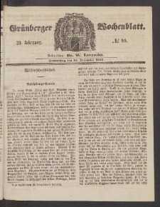 Grünberger Wochenblatt, No. 99. (10. Dezember 1857)