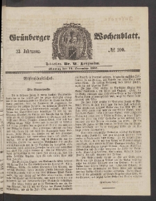 Grünberger Wochenblatt, No. 100. (14. Dezember 1857)