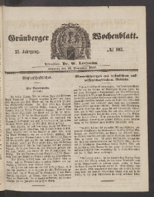 Grünberger Wochenblatt, No. 102. (21. Dezember 1857)