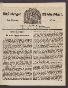 Grünberger Wochenblatt, No. 60. (29. Juli 1858)