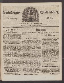 Grünberger Wochenblatt, No. 101. (20. Dezember 1858)